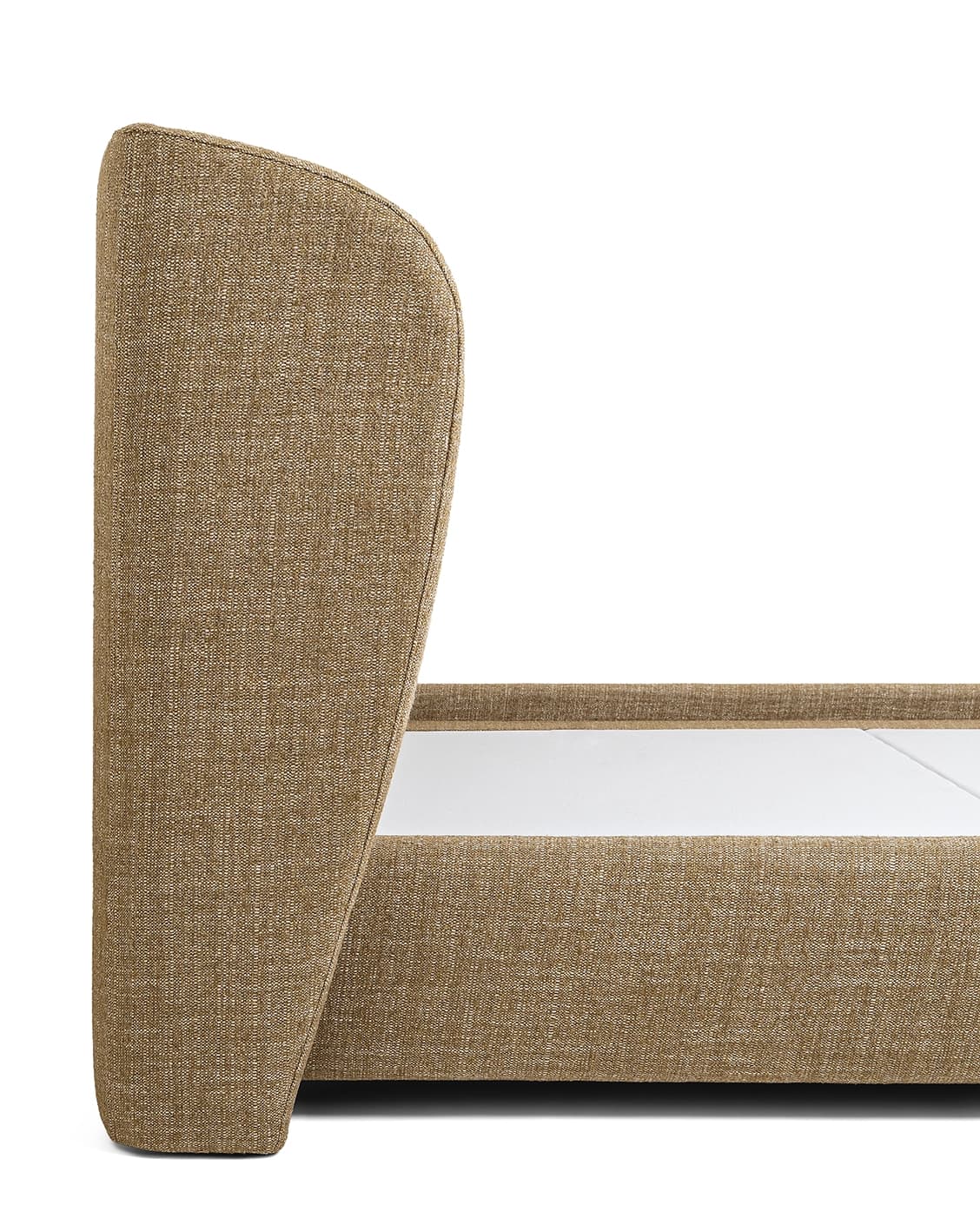 Livia Ochre Brown bed frame in ochre brown, shown in a product left view as image 14