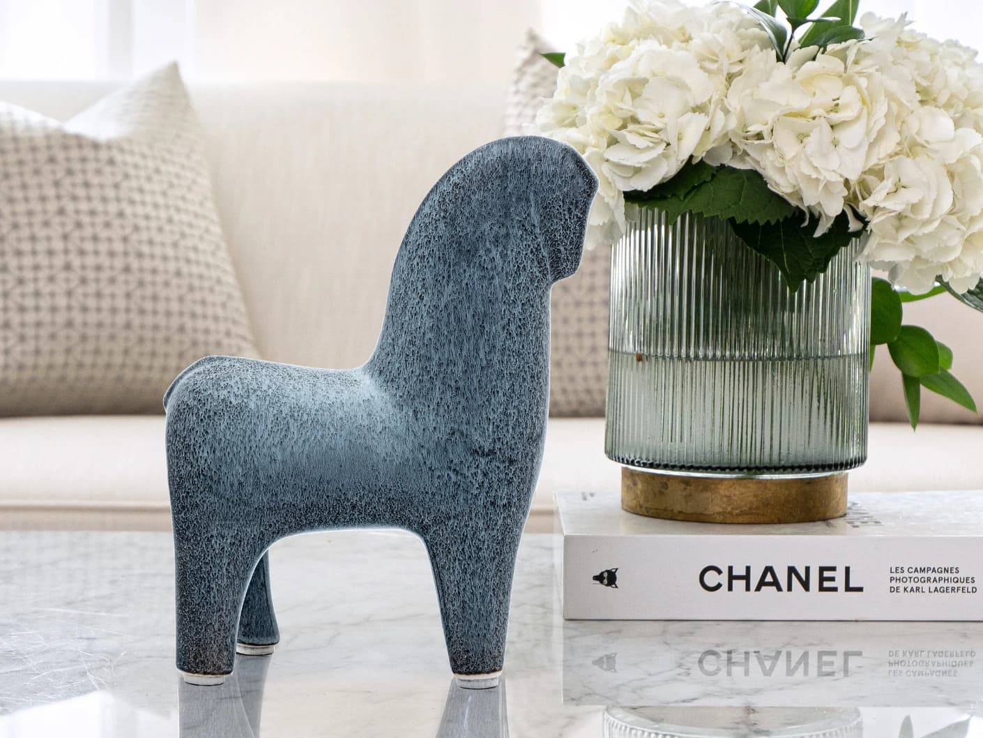 London Arneson I statues and sculptures in blue, shown in a product left view as image 7