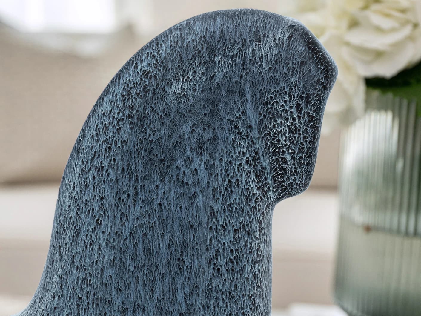 London Arneson I statues and sculptures in blue, shown in a lifestyle left view as image 2