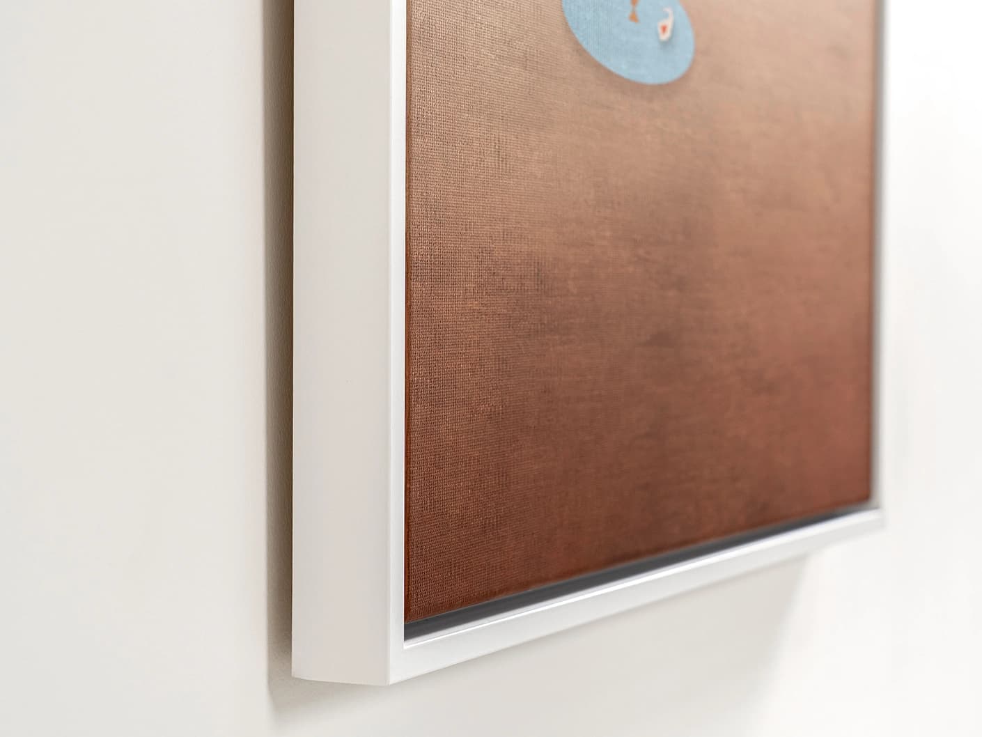 Lone Tree canvas in blue and beige, shown in a lifestyle close-up as image 1