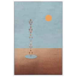 Lone Tree canvas in blue and beige, shown in a product front view as image 1