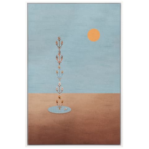 Lone Tree canvas in blue and beige, shown in a product front view as image 1