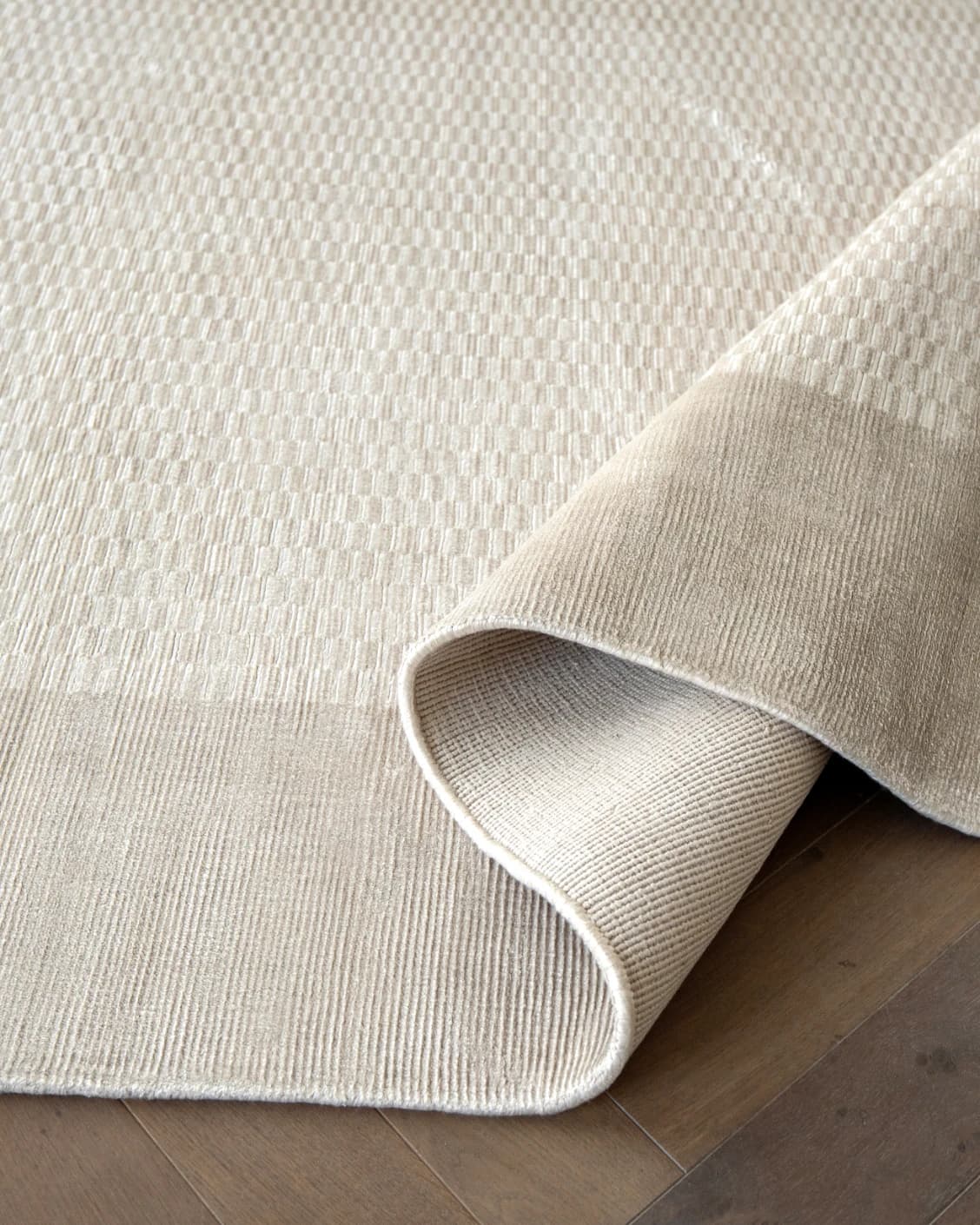 Luna Clay carpet in beige, shown in a product close-up as image 9