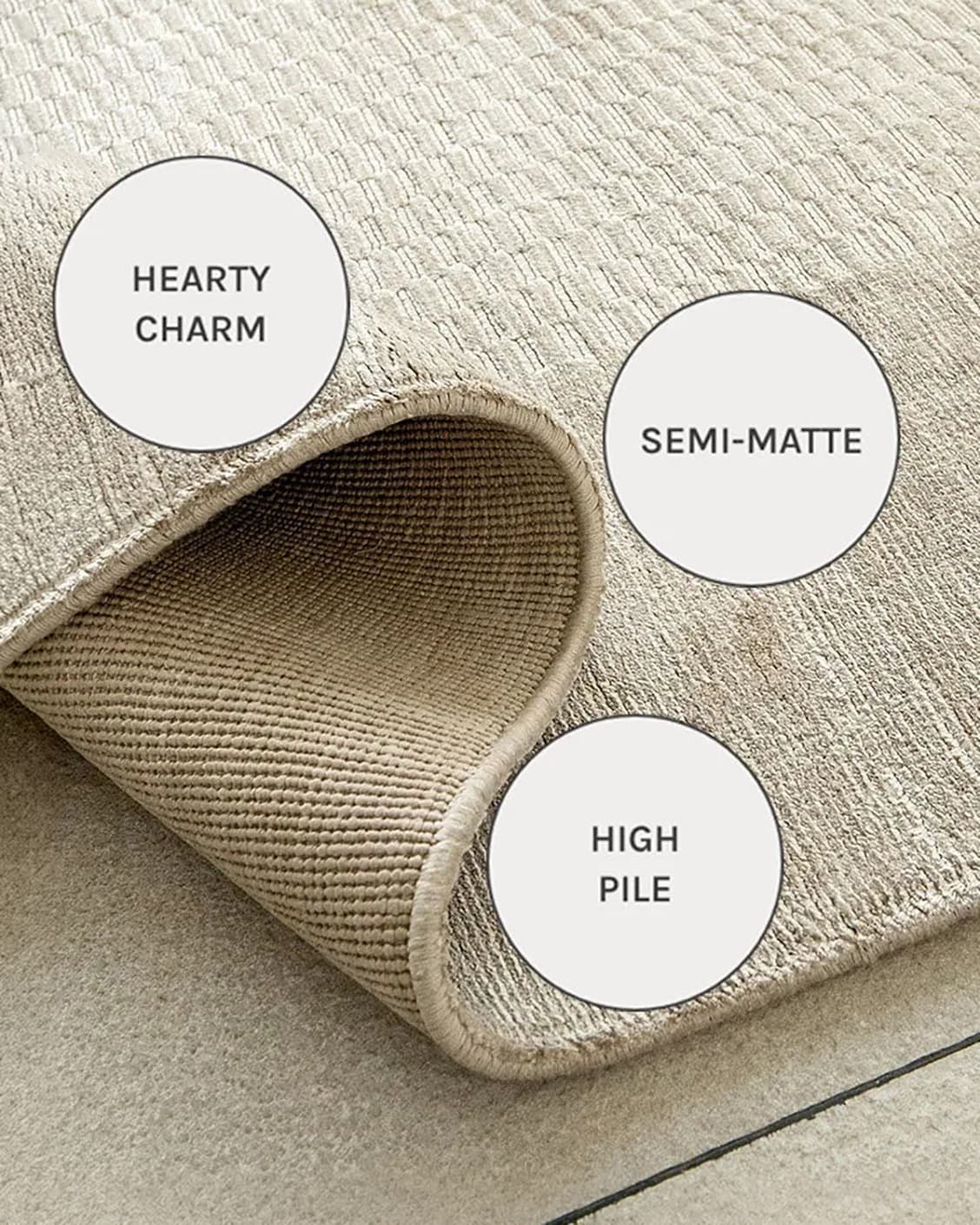 Luna Sandy carpets in sandy and beige, shown in a close-up as image 14