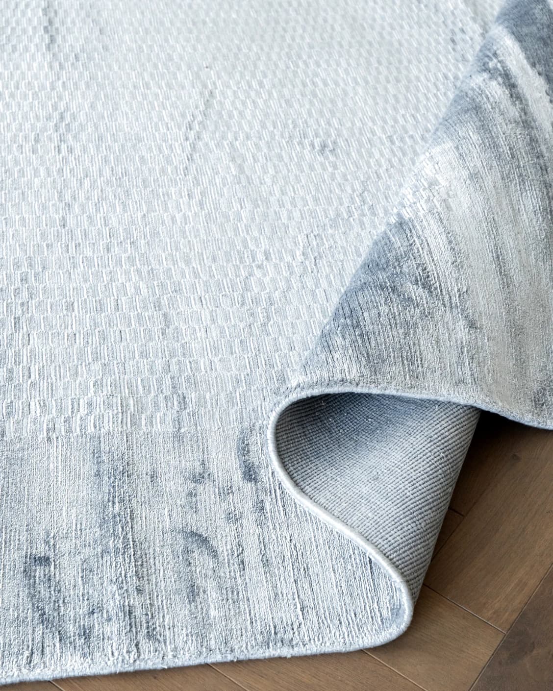 Luna Sky carpet in sky and blue, shown in a product close-up as image 8