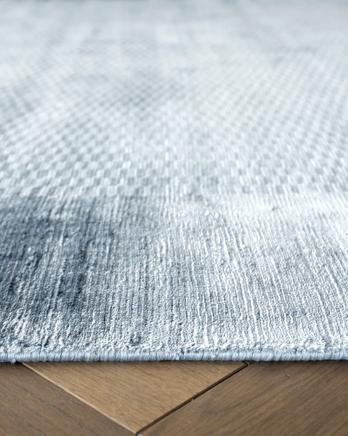 Luna Sky carpet in sky and blue, shown in a product close-up as image 9