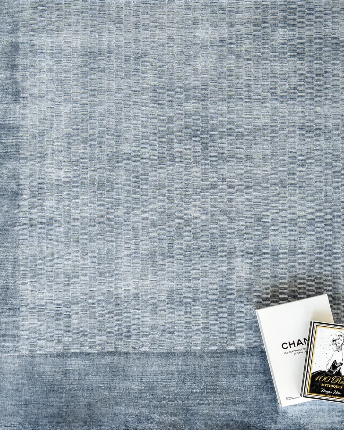 Luna Sky carpet in sky and blue, shown in a product top view as image 11