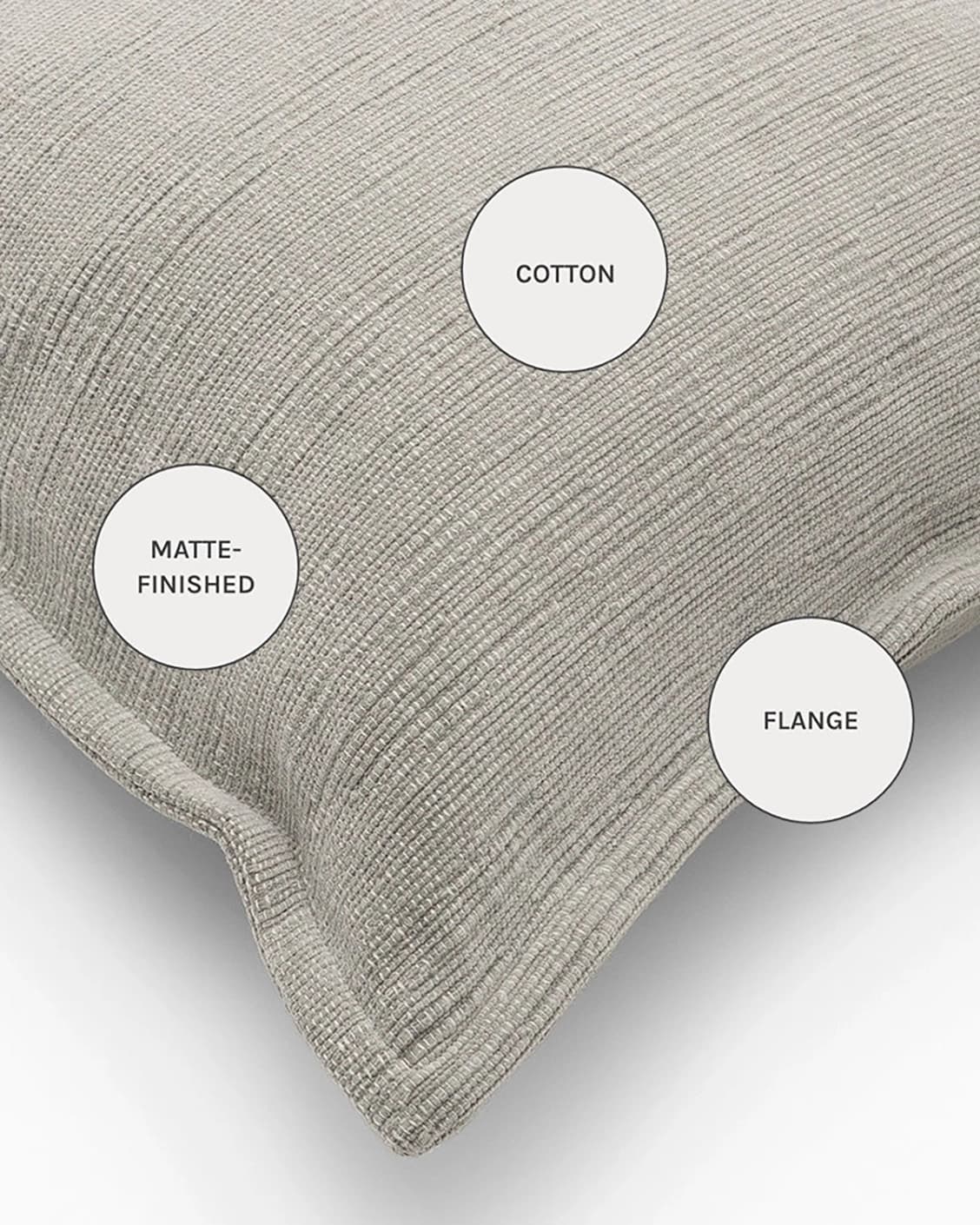 Macey Laurent cushions in grey, shown in a product close-up as image 10