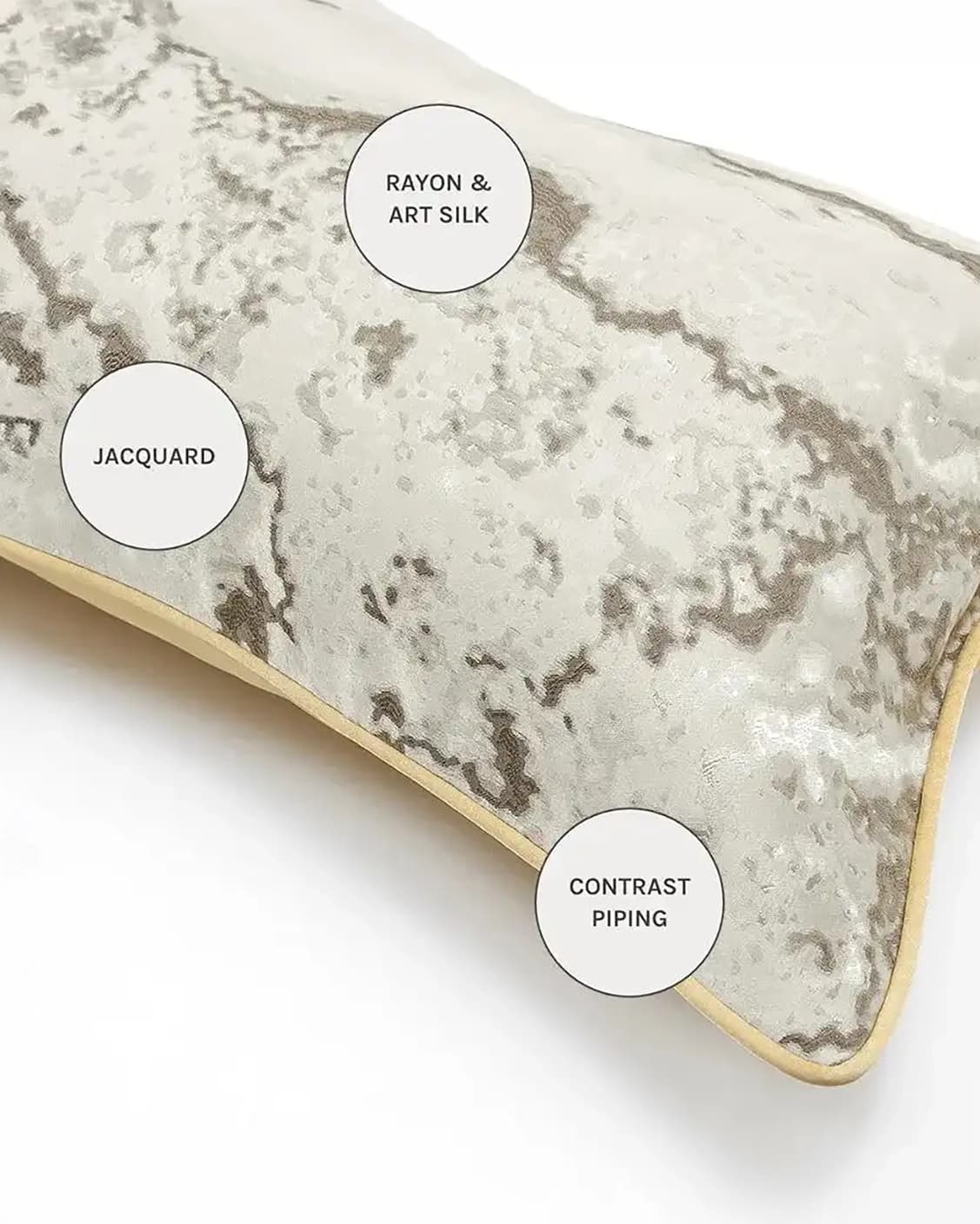 Mae Klimt cushions in silver and yellow, shown in a product close-up as image 10