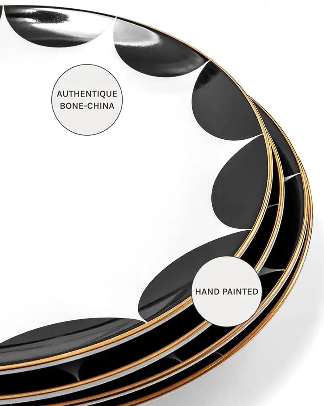 Malikka Viktoria plates in black and white, shown in a product close-up as image 12
