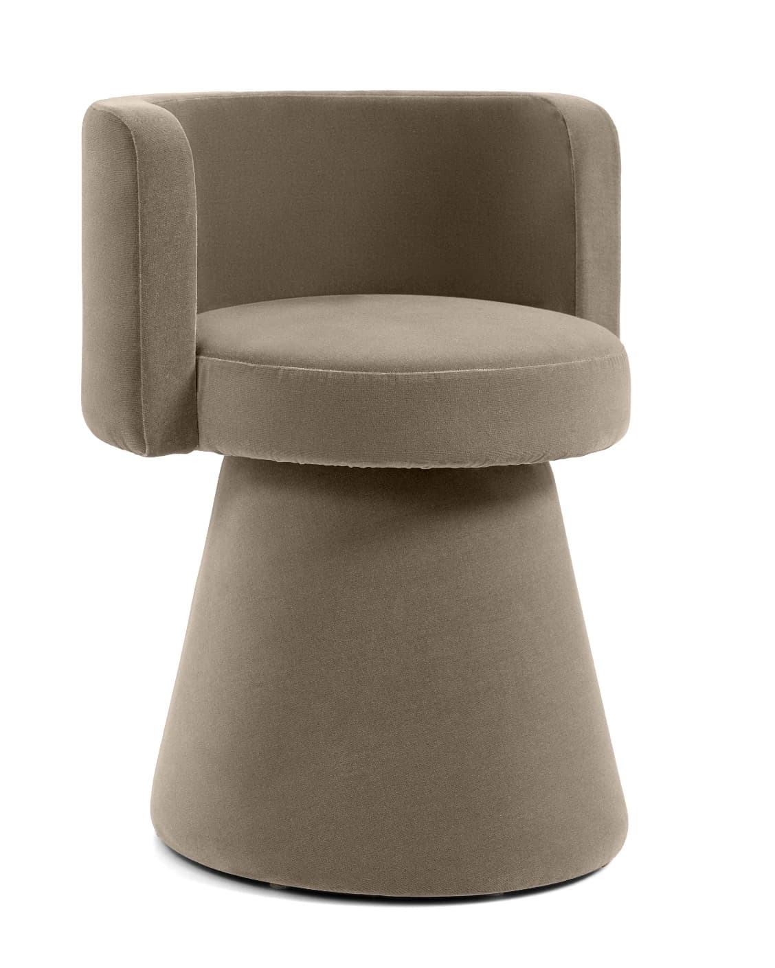 Mara Accent Swivel Chair in brown, shown in a product left view as image 10