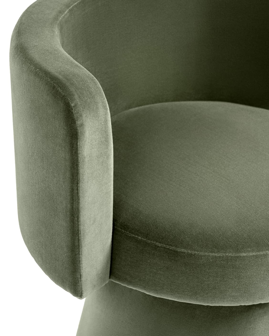 Mara Accent Swivel Chair in forest green, shown in a product close-up as image 6