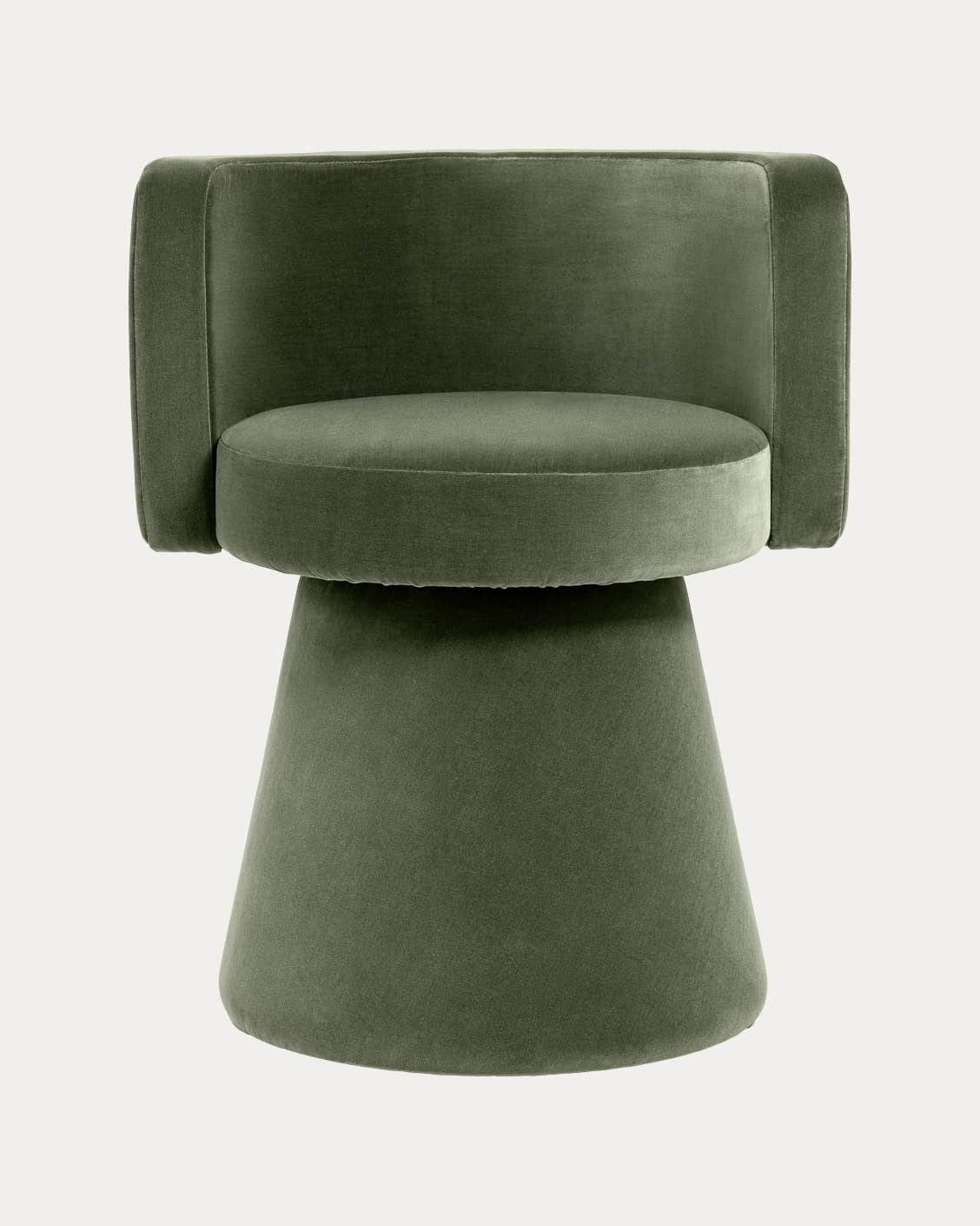 Mara Forest swivel chair in forest green, shown in a product front view as image 1