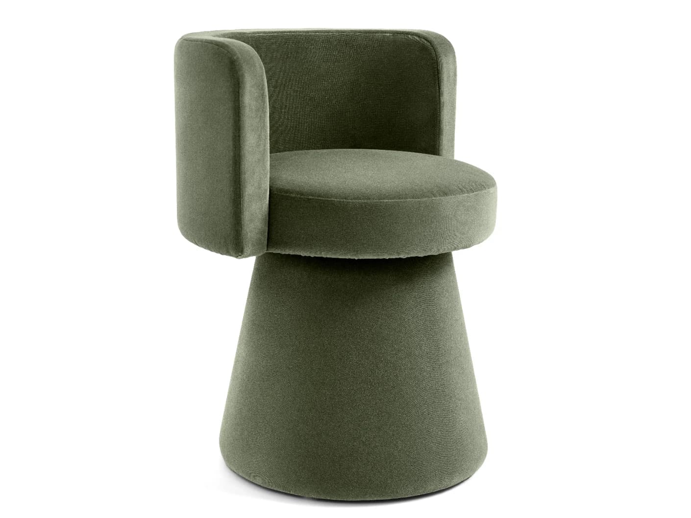 Mara Forest swivel chair in forest green, shown in a lifestyle left view as image 2