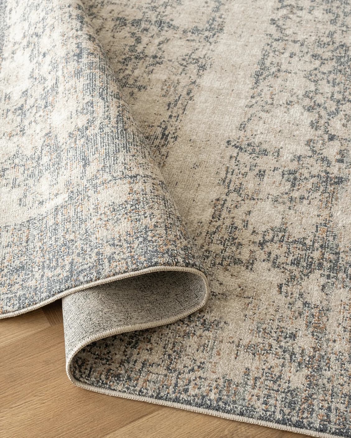 Marco Azure carpet in cream, grey and beige, shown in a product close-up as image 13