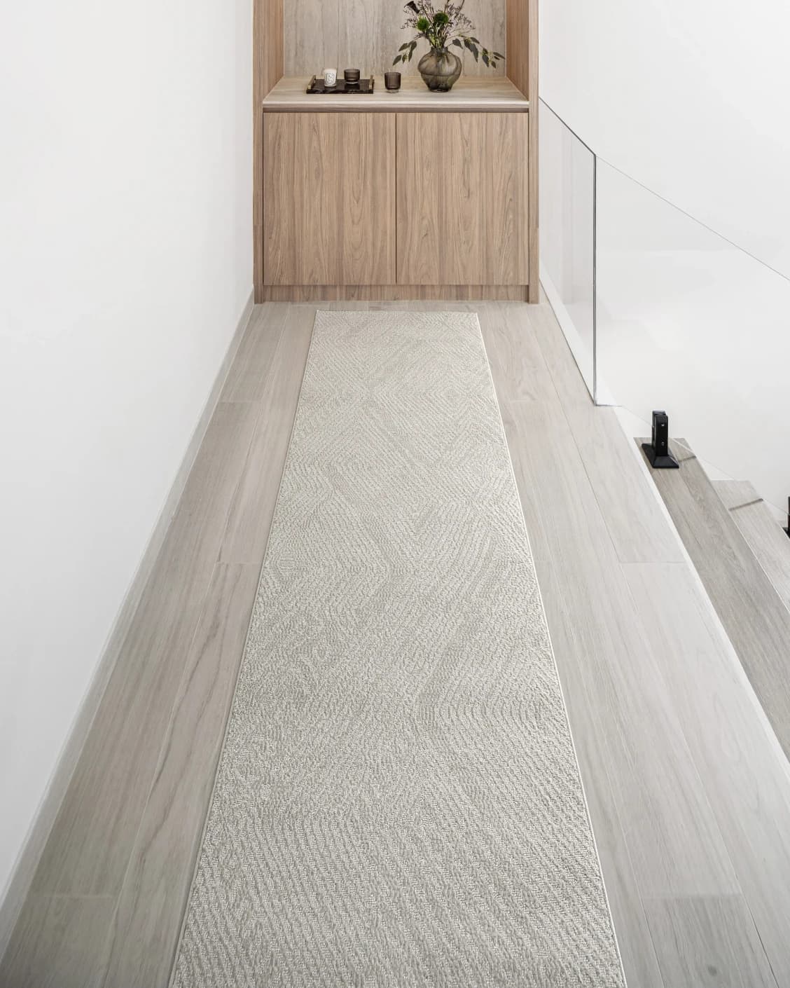 Marco Sandy Runners carpet in sandy and beige, shown in a lifestyle front view as image 2