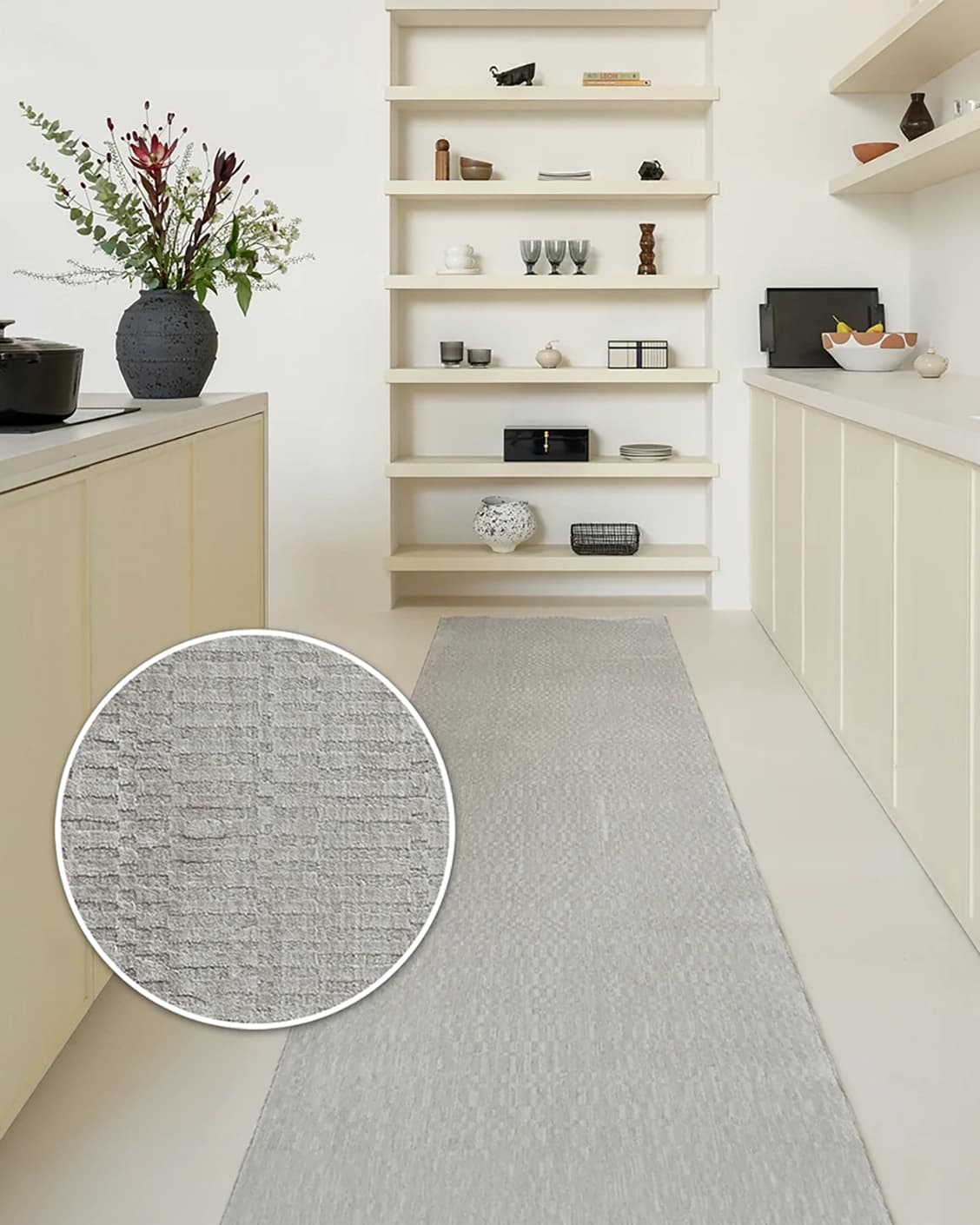 Maverick Sandy Runners carpet in sandy and beige, shown in a lifestyle front view as image 2