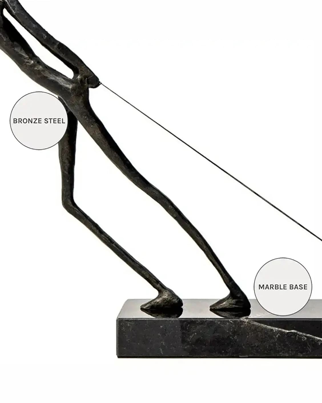 Maximo Rodin statues and sculptures in black, shown in a product close-up as image 9