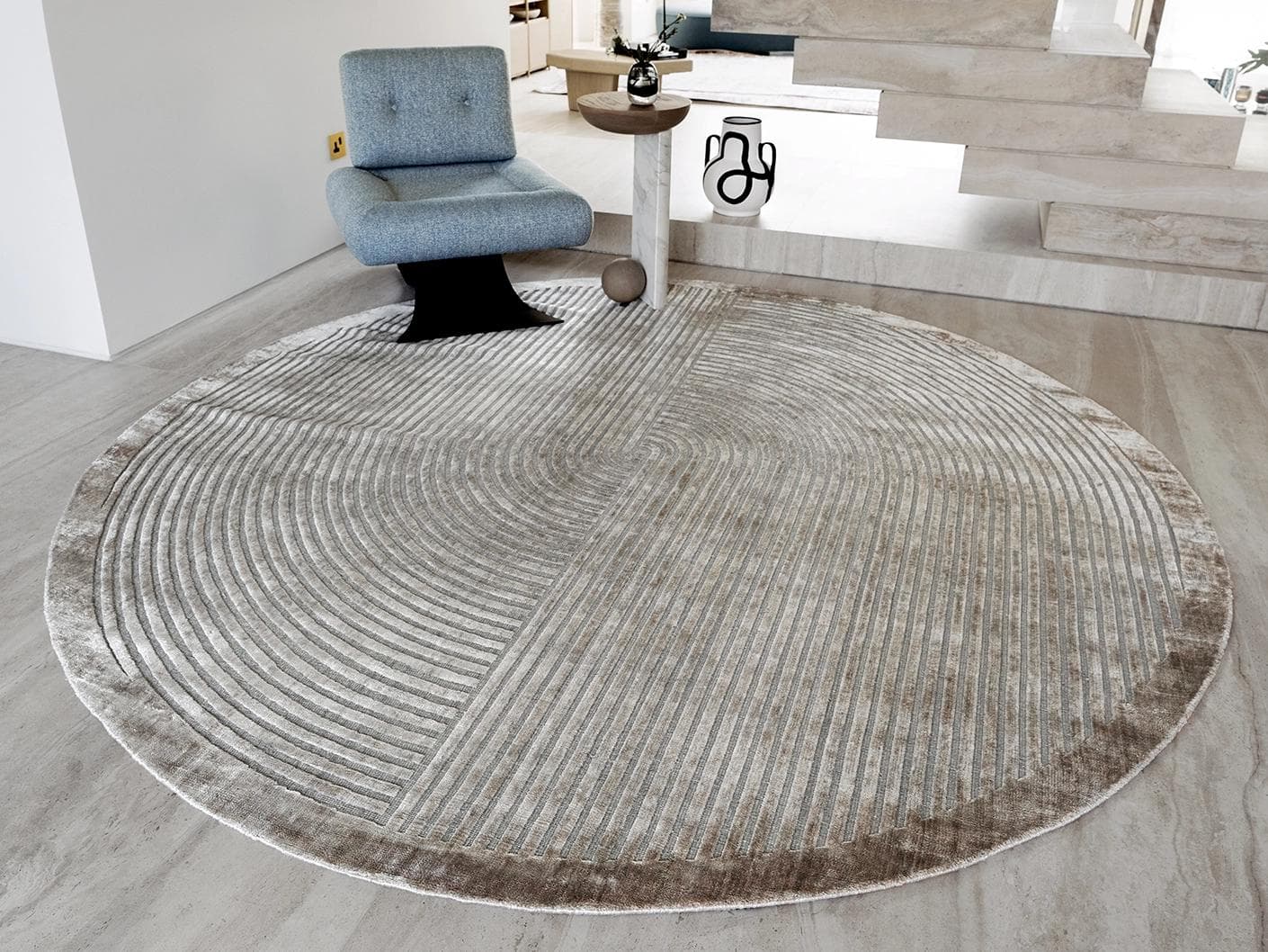 Maze Ashton carpets in grey, shown in a lifestyle front view as image 2