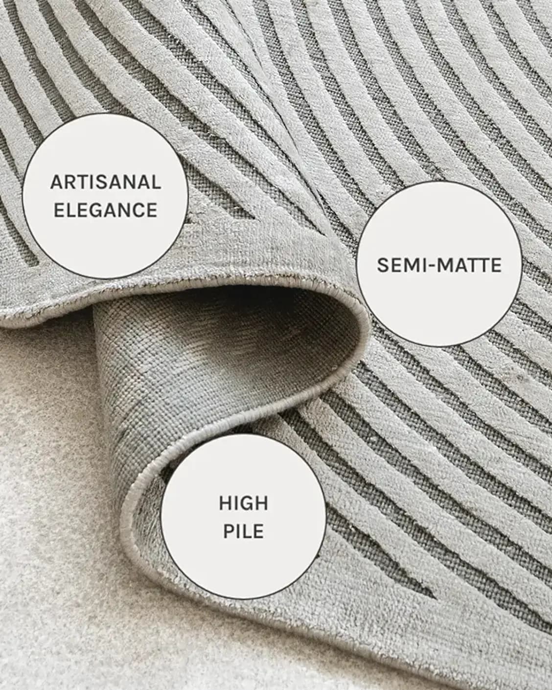 Maze Ashton carpets in grey, shown in a close-up as image 14