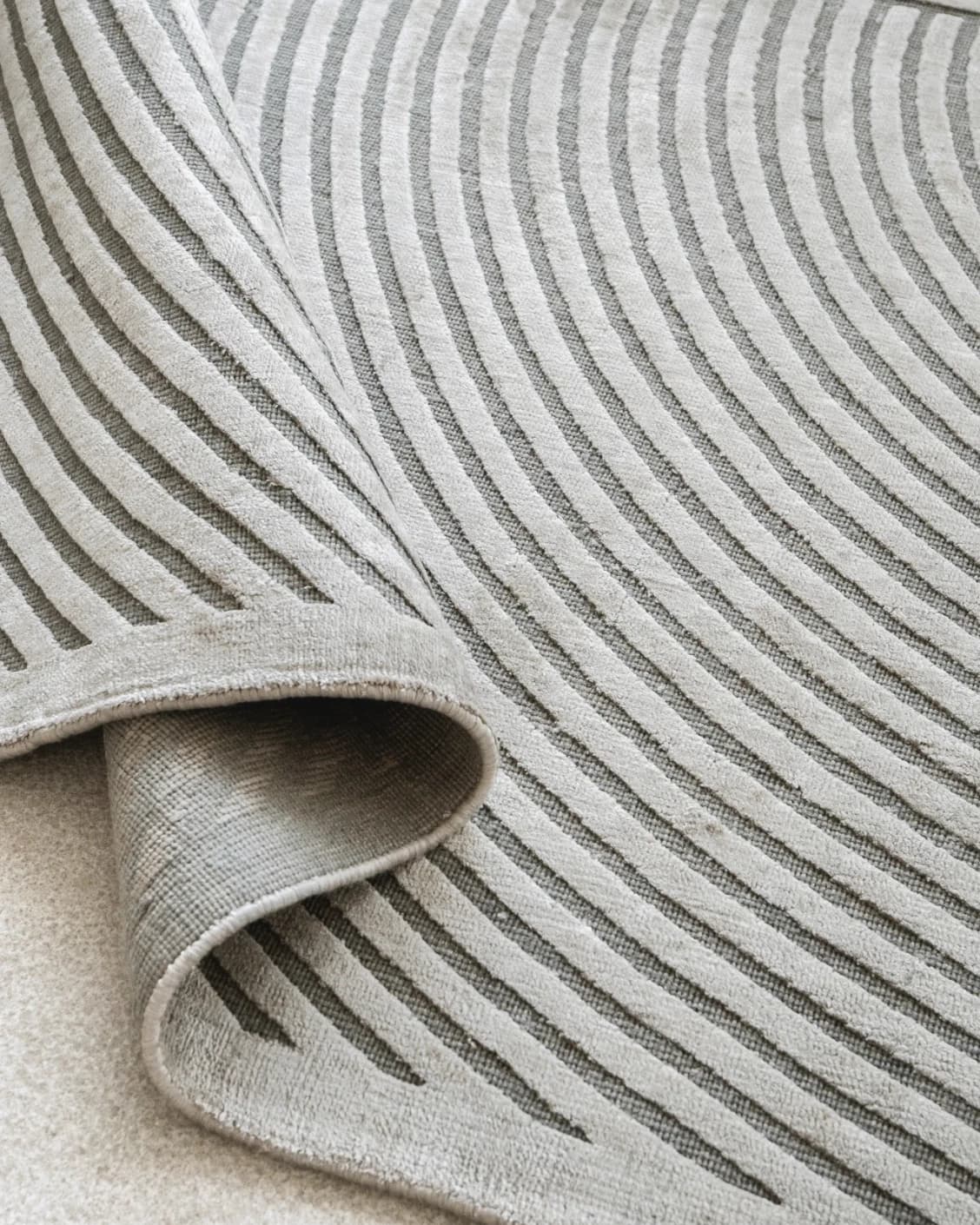 Maze Ashton carpet in grey, shown in a product close-up as image 10