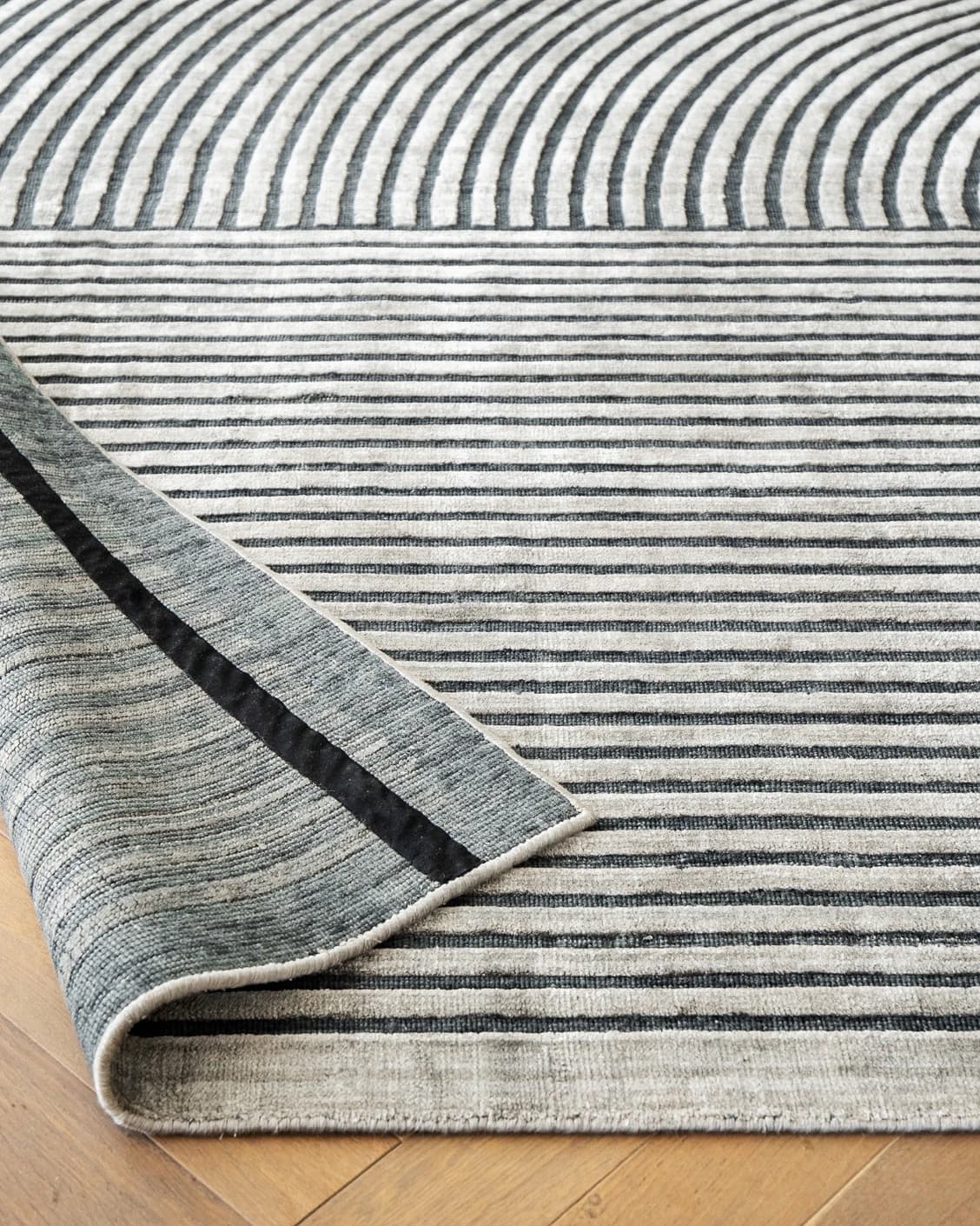 Maze Ebony carpet in grey and charcoal, shown in a product close-up as image 7