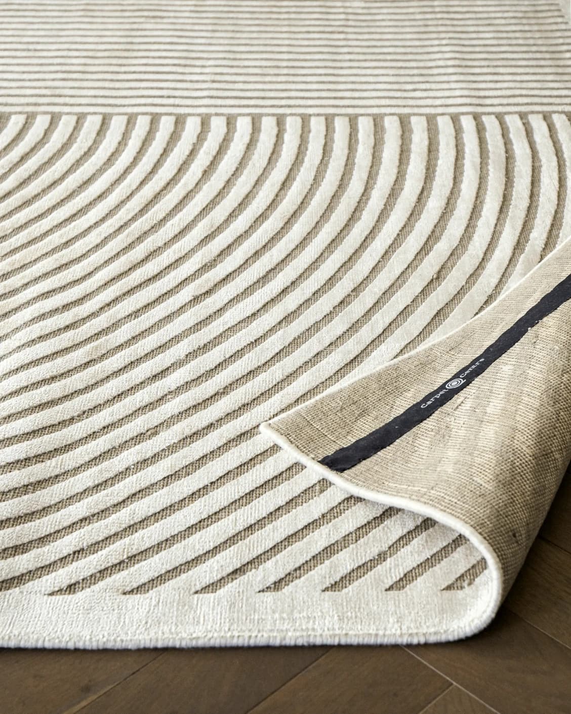 Maze Sandy carpet in beige, shown in a product close-up as image 8