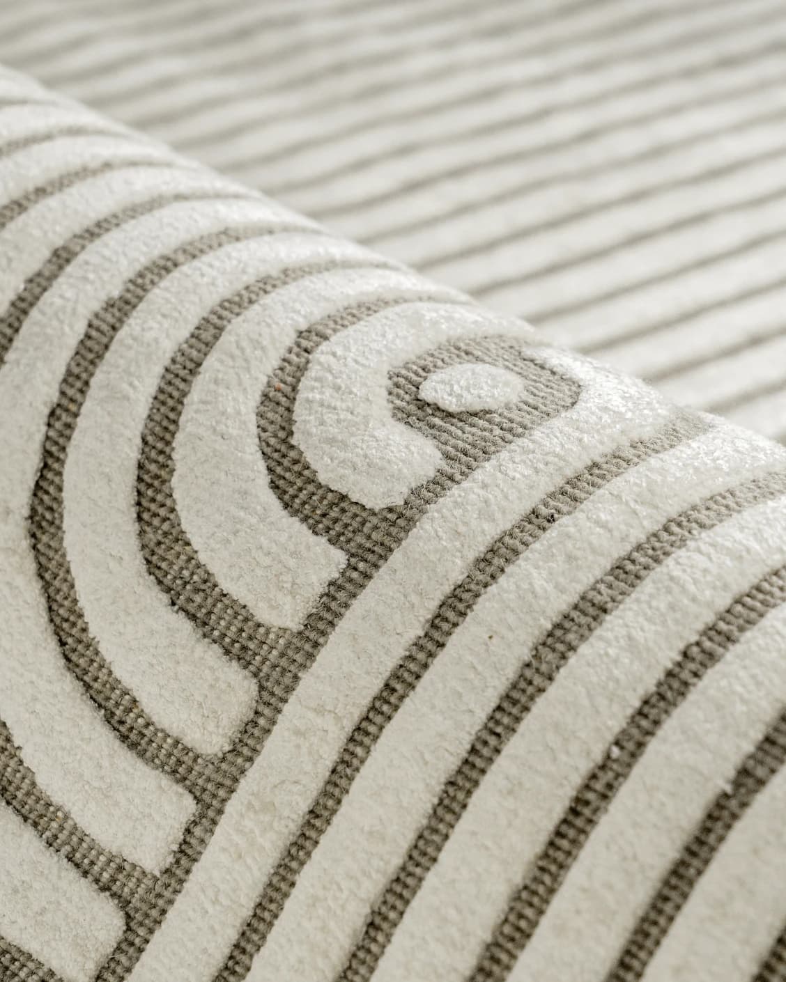 Maze Sandy carpet in beige, shown in a product close-up as image 12