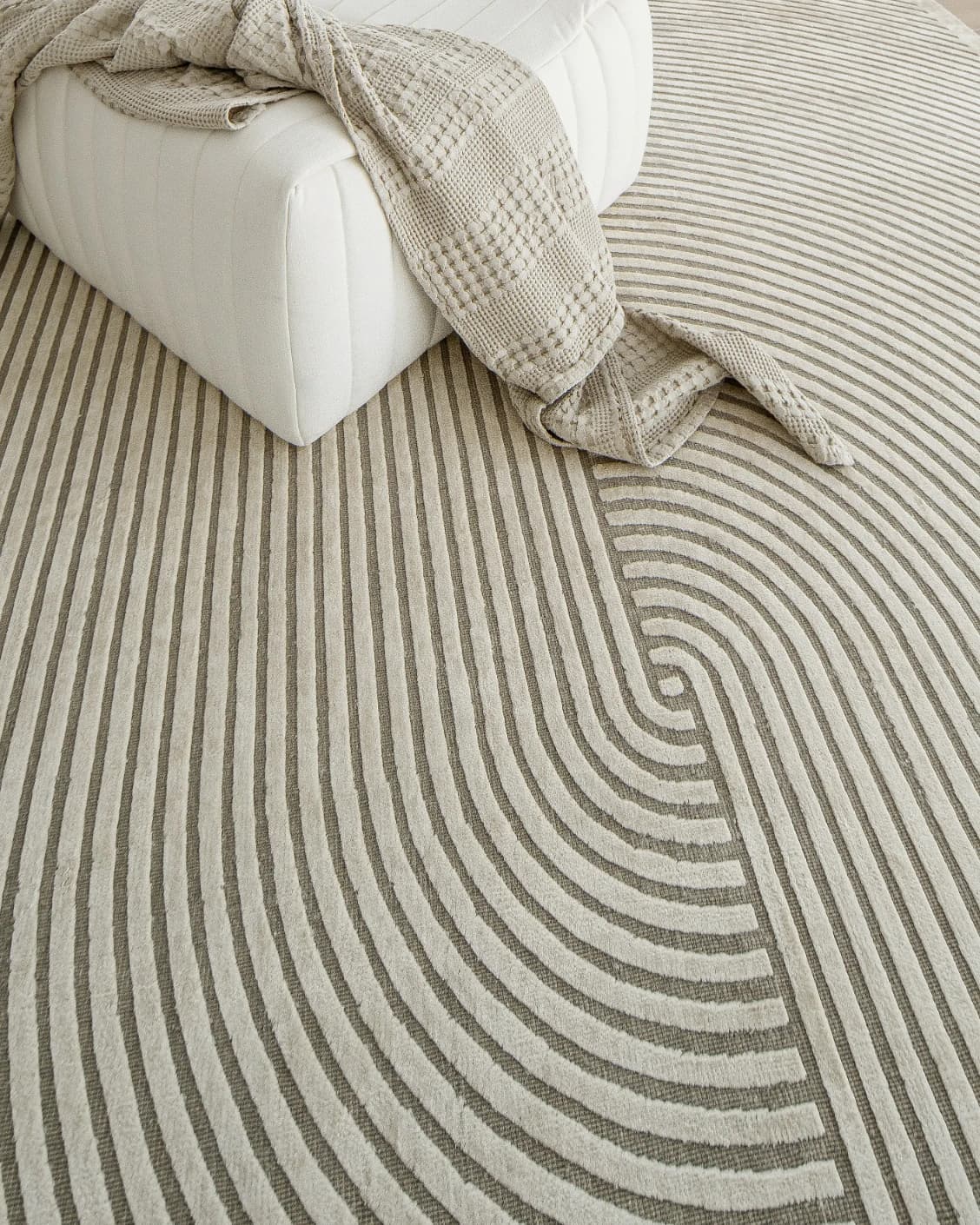 Maze Sandy carpet in beige, shown in a product top view as image 13