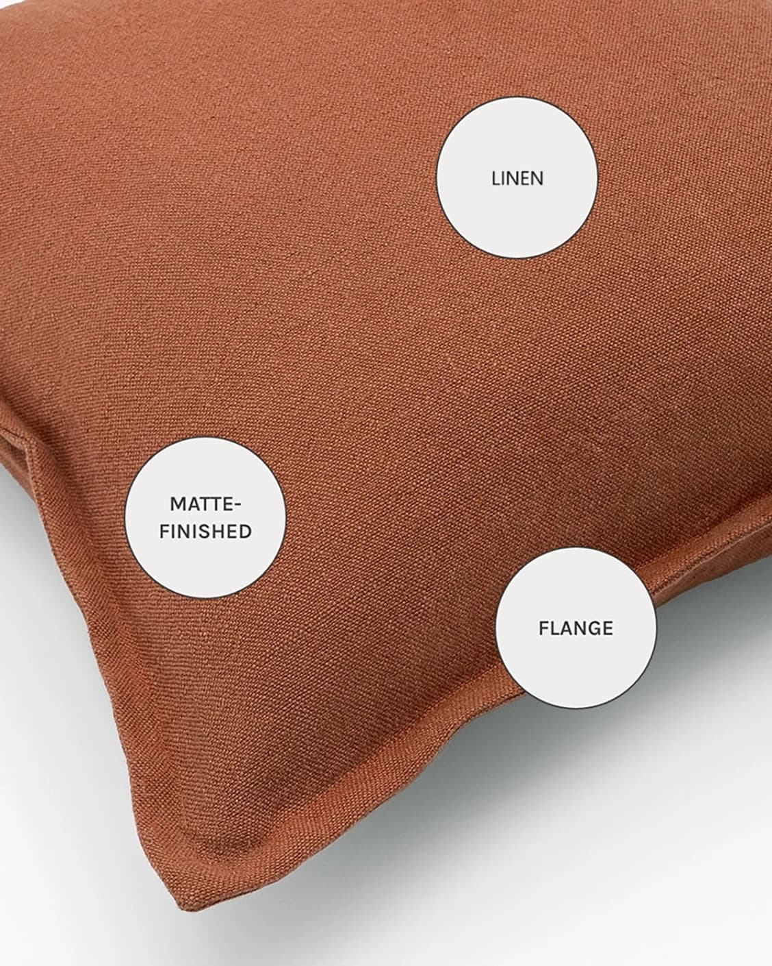 Mel Brick cushions in rust, shown in a product close-up as image 11