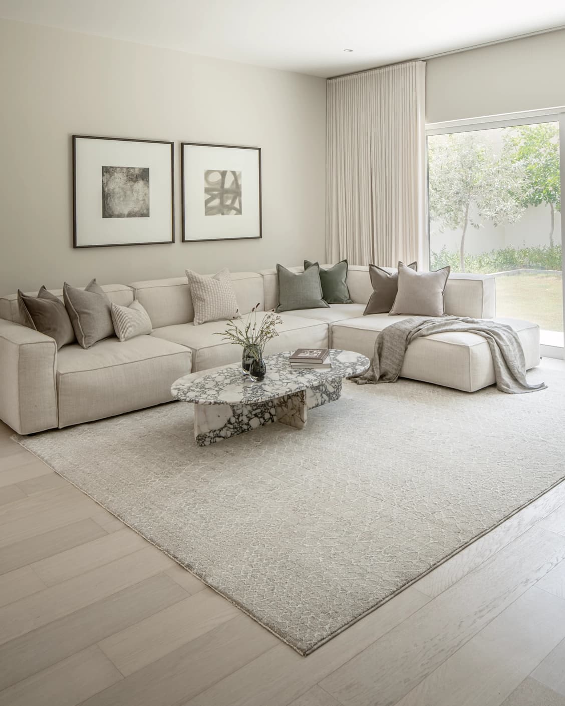 Miami Stone carpet in stone, brown and beige, shown in a lifestyle front view as image 5