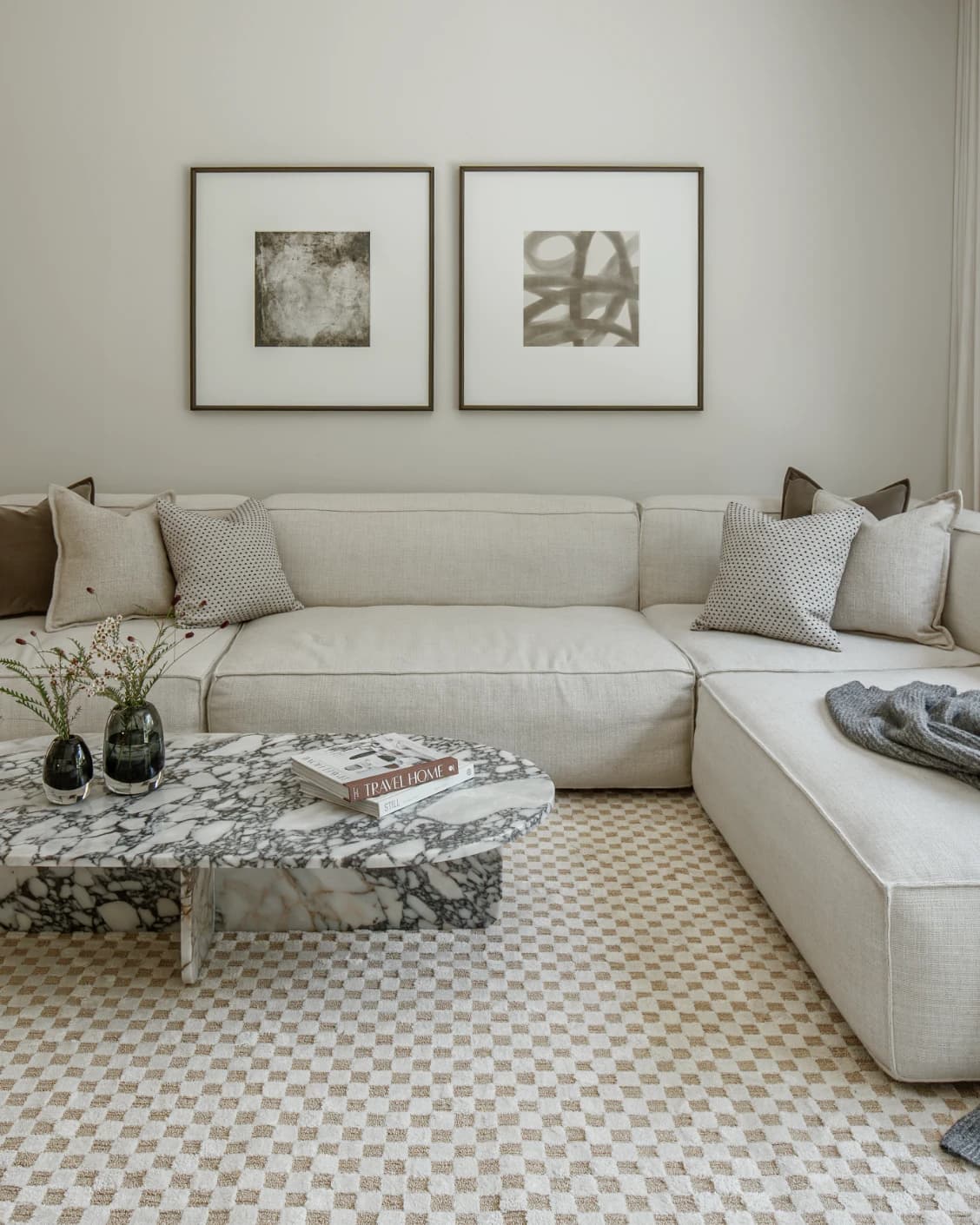 Milo Sandy carpet in sandy and beige, shown in a lifestyle front view as image 7