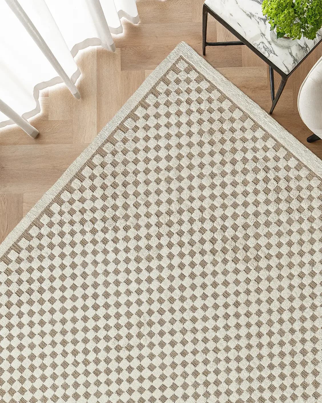 Milo Sandy carpet in sandy and beige, shown in a product top view as image 2