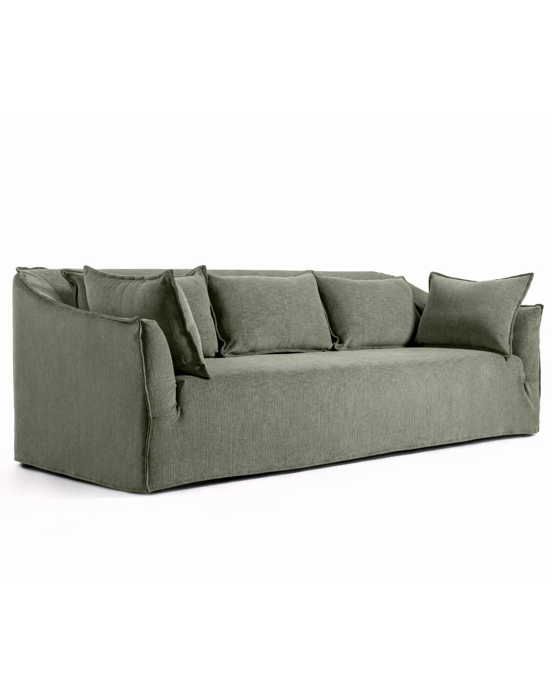 Miro Olive Grey sofa in olive grey, shown in a product left view as image 9