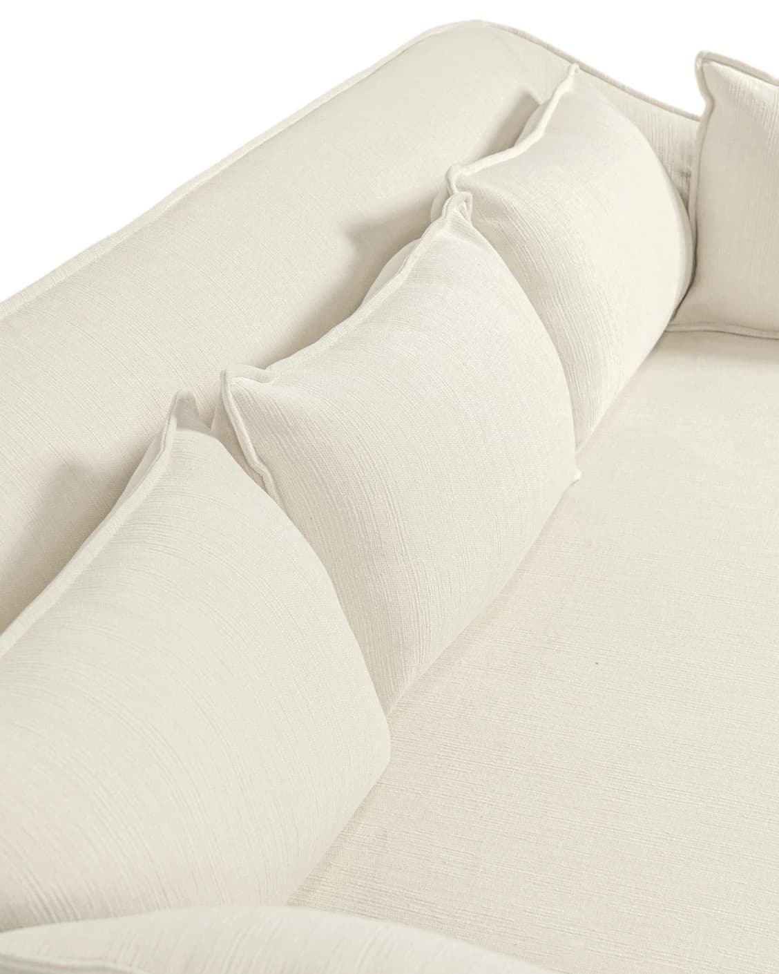 Miro Warm Ivory sofa in ivory, shown in a product top view as image 12