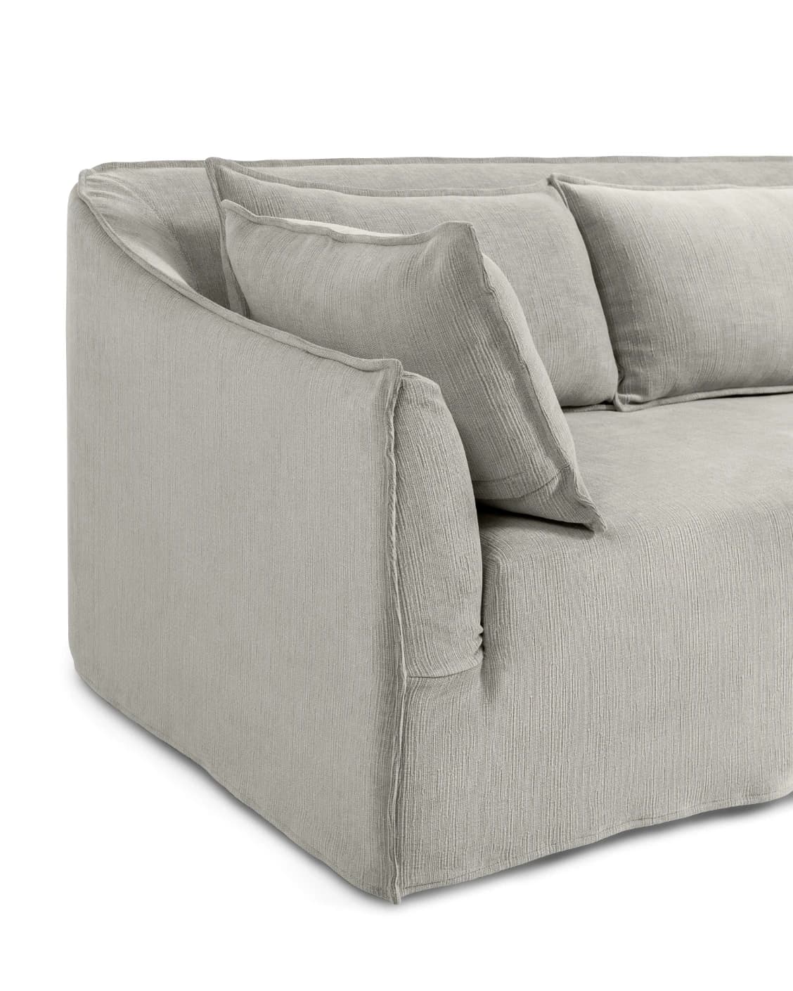 Miro Warm Stone sofa in warm stone, shown in a product left view as image 8