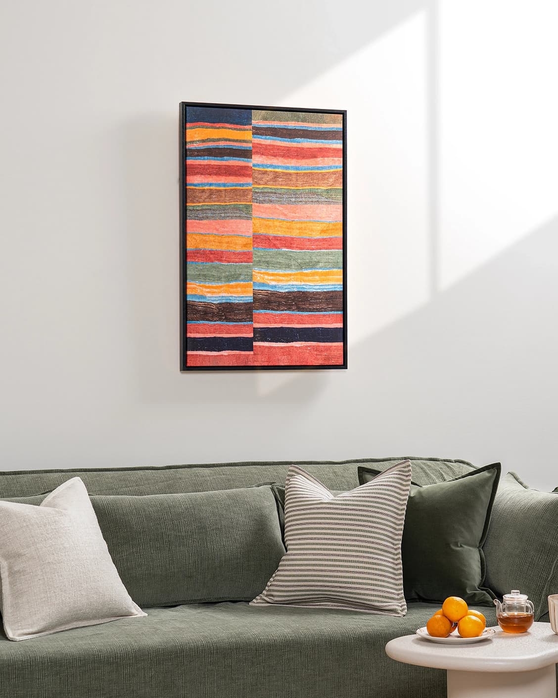 Misfits canvas in multicolour, shown in a lifestyle left view as image 3