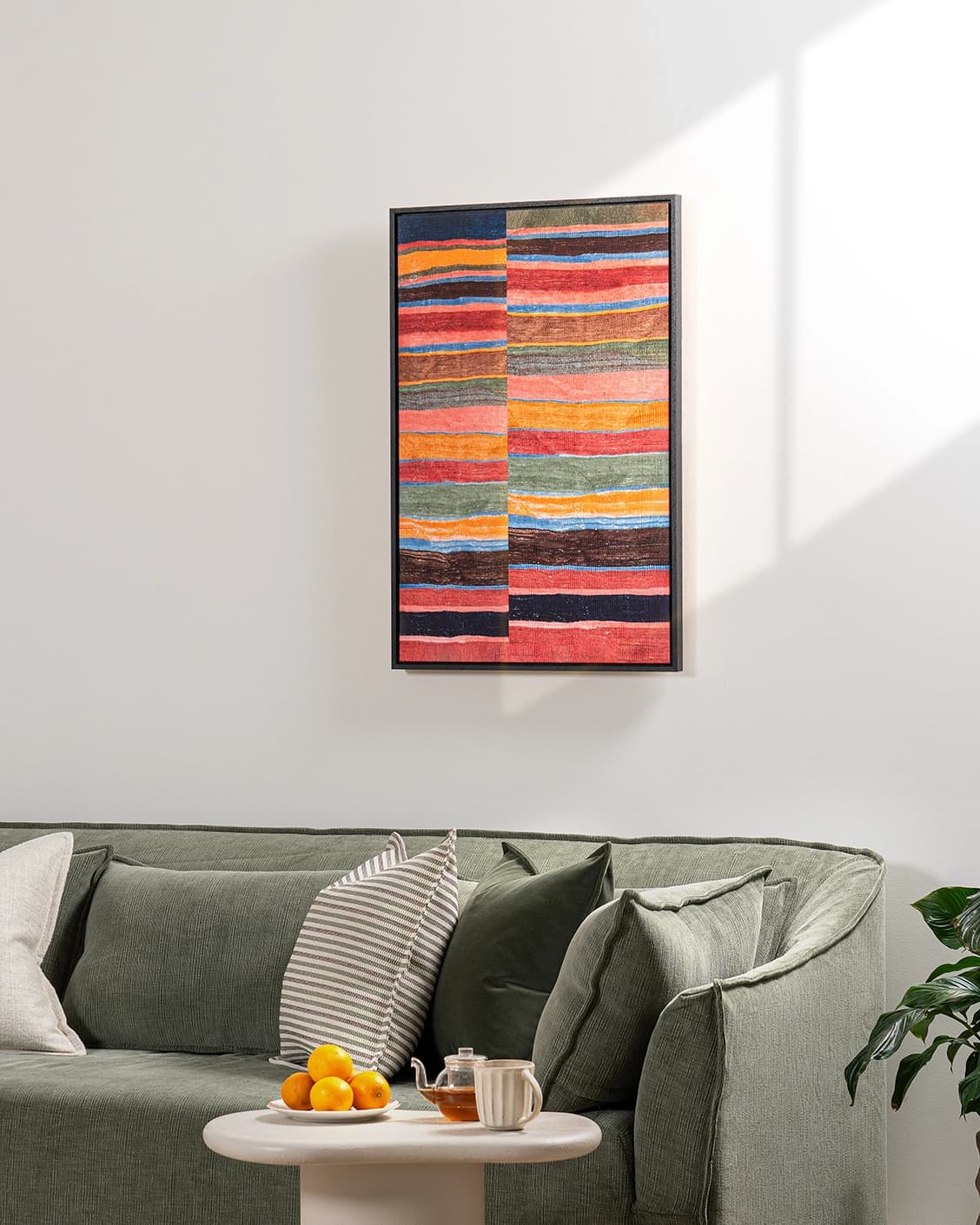 Misfits canvas in multicolour, shown in a lifestyle right view as image 4