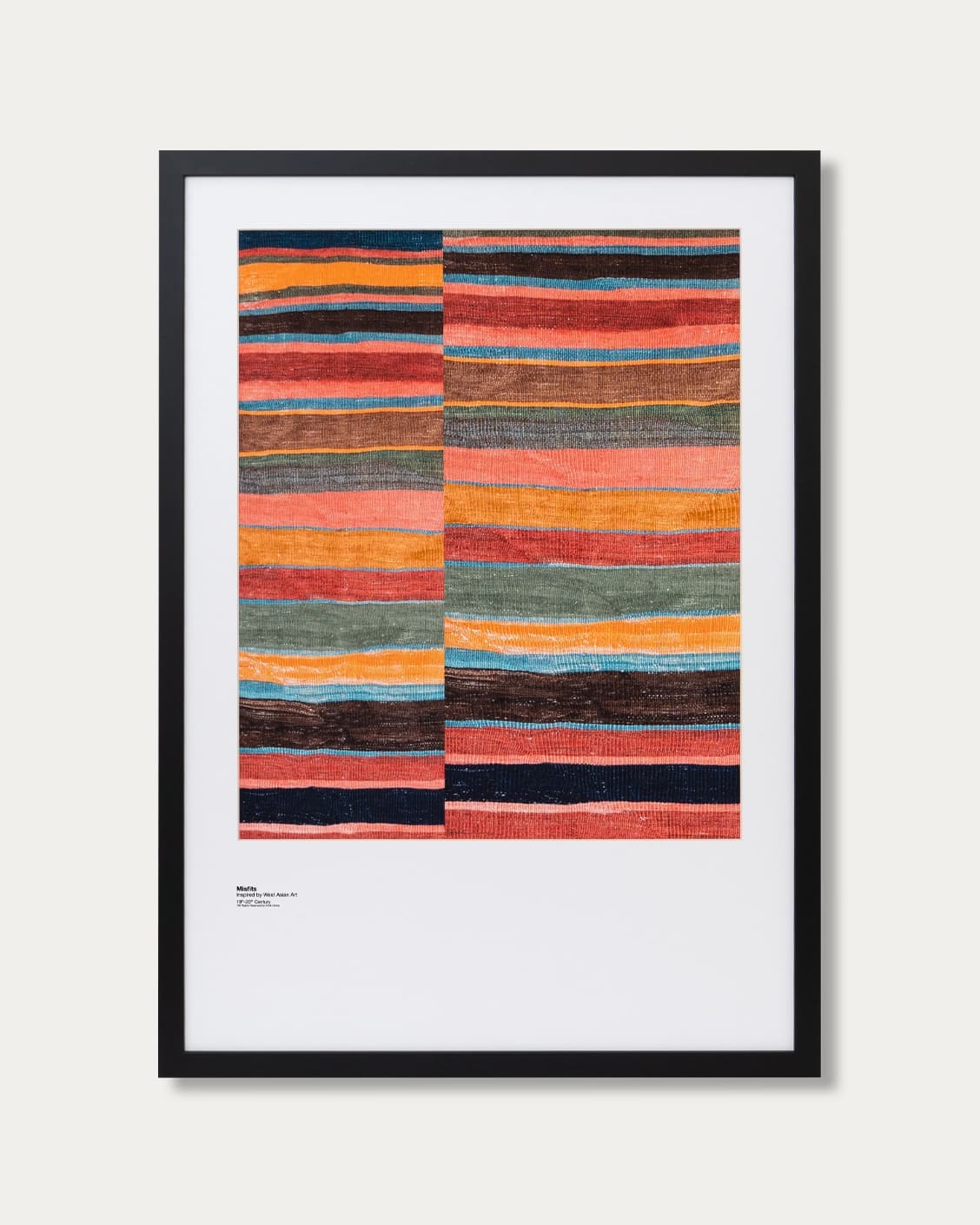 Misfits fine art print in multicolour, shown in a lifestyle front view as image 1