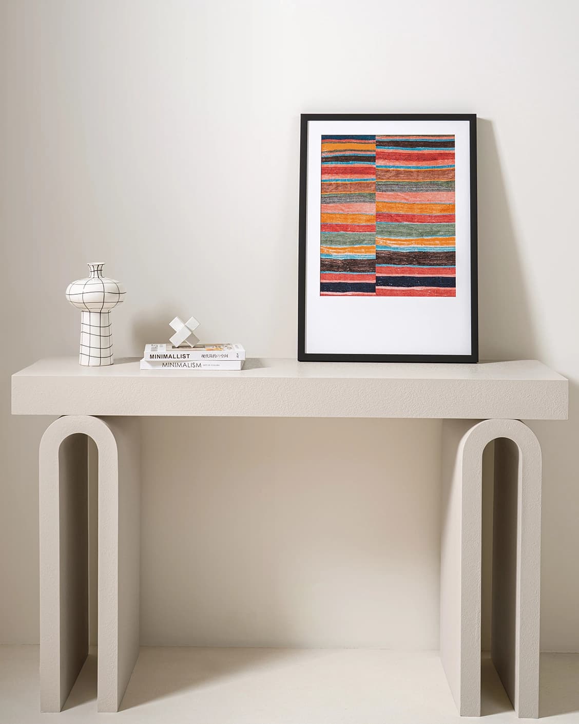 Misfits fine art print in multicolour, shown in a lifestyle front view as image 2