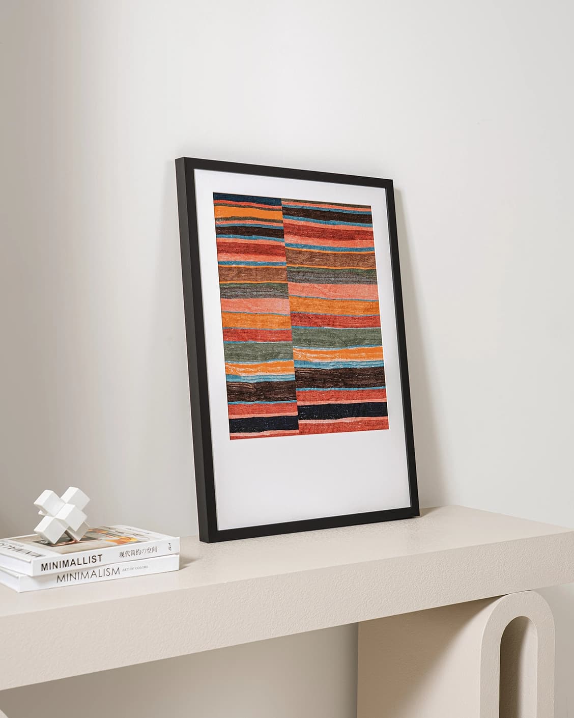Misfits fine art print in multicolour, shown in a lifestyle left view as image 3