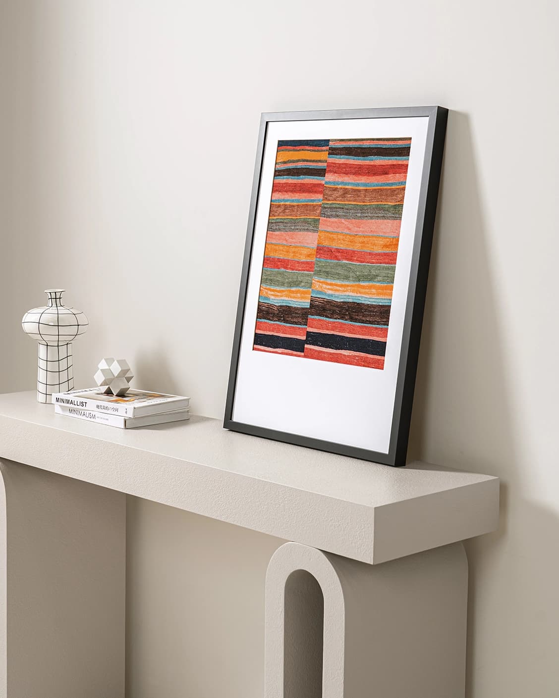 Misfits fine art print in multicolour, shown in a lifestyle right view as image 4