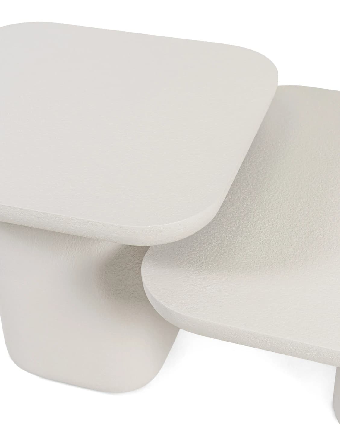 Modena Set Of 2 coffee table in soft ivory and stone, shown in a product top view as image 11