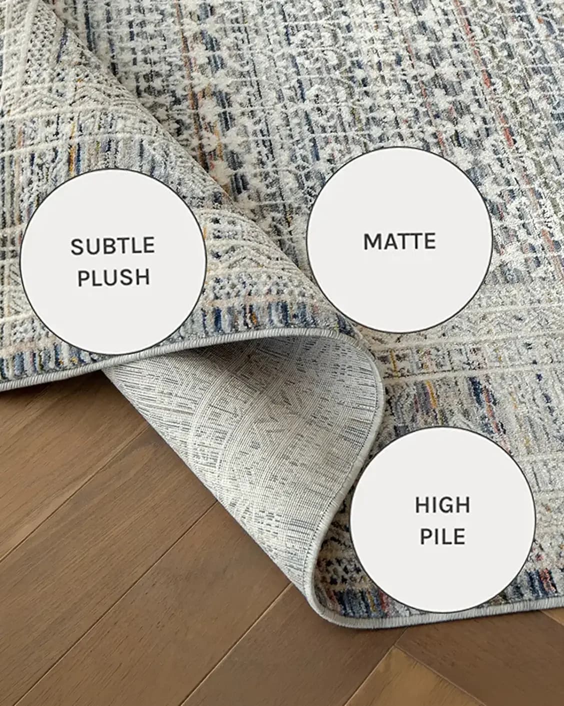 Natalia Sky carpets in sky and blue, shown in a close-up as image 13