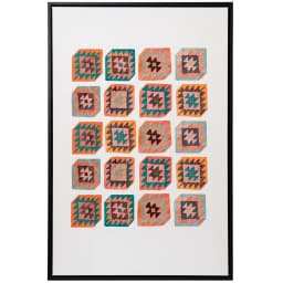 Navajo Tiles canvas in multicolour, shown in a product front view as image 1