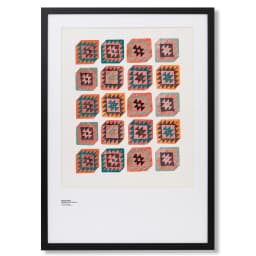 Navajo Tiles fine art print in multicolour, shown in a lifestyle front view as image 1