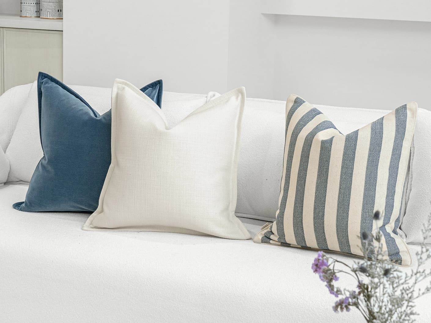 Navi Bundle bundle cushions, shown in a lifestyle front view