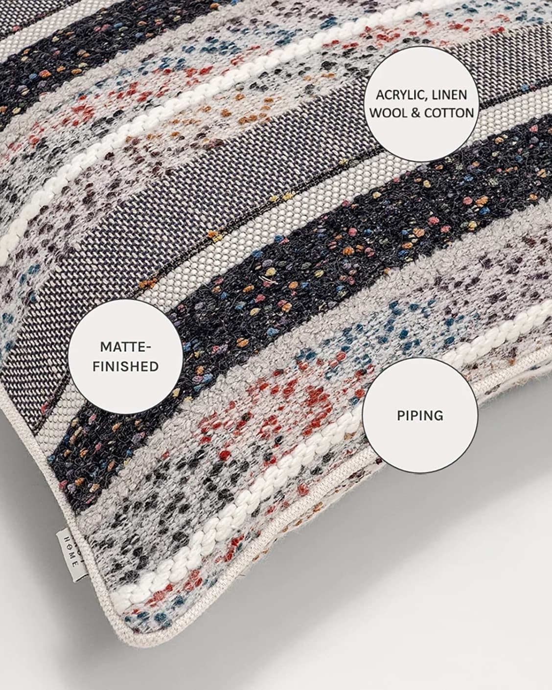 Naysa Canova cushions in multicolour, shown in a product close-up as image 10