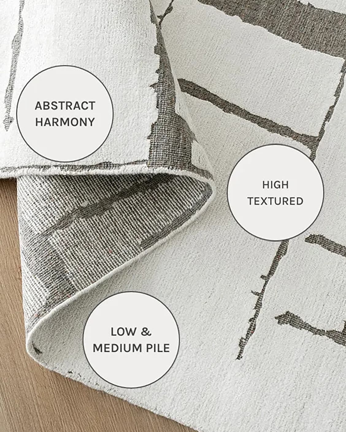 Nico Sandy carpets in sandy, ivory, grey and brown, shown in a close-up as image 13