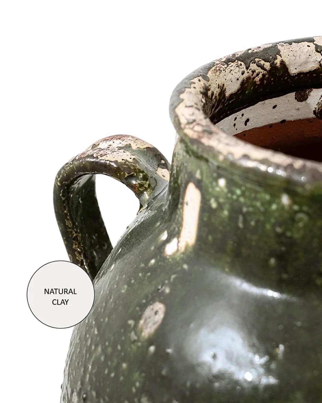 Nilsa Terra vases in deep olive and green, shown in a product close-up as image 10